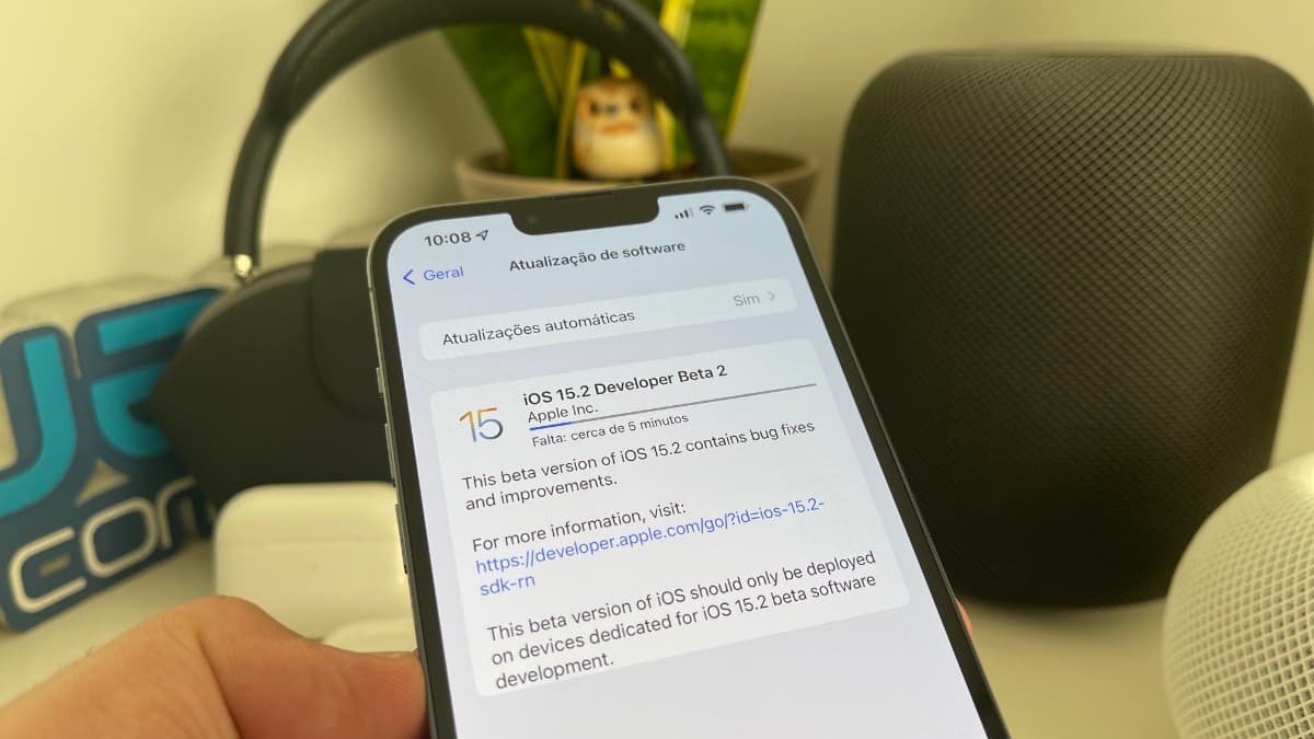 Imagem iPhone 13 pro Max com iOS 15.2 beta 2