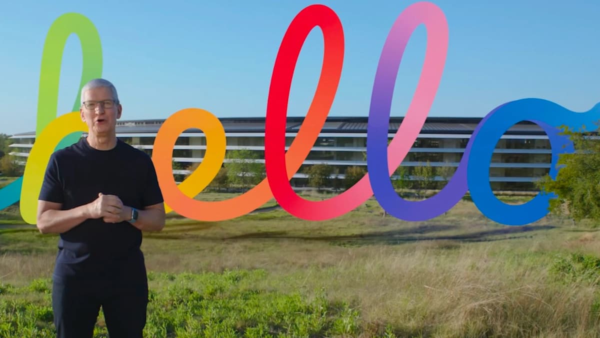 Ilustração evento Apple primavera